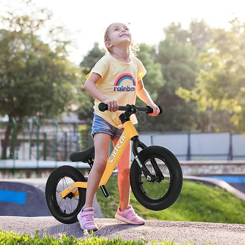 Miniatura 6 de Bicicleta de equilibrio de 12 pulgadas para niños y niñas de 2, 3, 4, 5 años, marco de nailon ligero, bicicleta de entrenamiento para niños sin