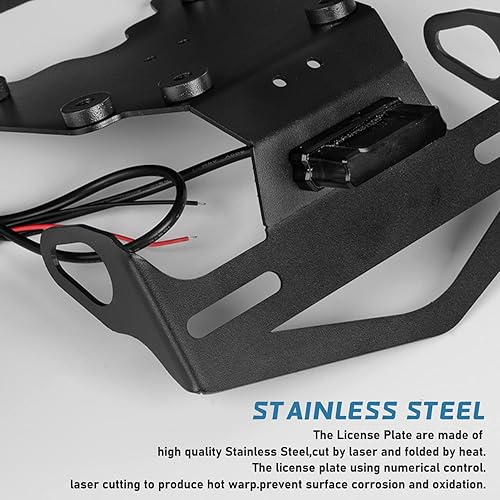 Miniatura 3 de Soporte de matrícula de motocicleta con eliminador de guardabarros ordenado con luz trasera LED compatible con Y-am-aha Tenere 700 XTZ700 XTZ 700