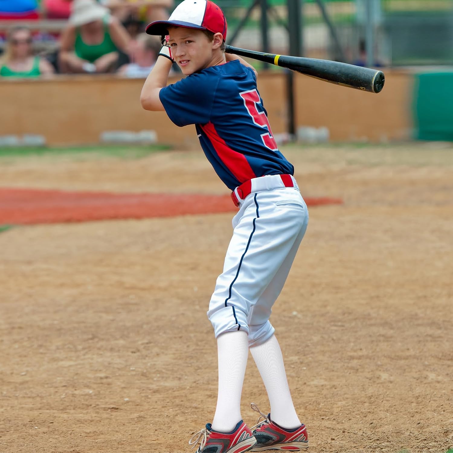 Haysandy 3 Pairs Baseball Socks Bulk Softball Sock Youth High Long Tube Soccer Football Team Boys Girls Adults Sport Sock - Image 2