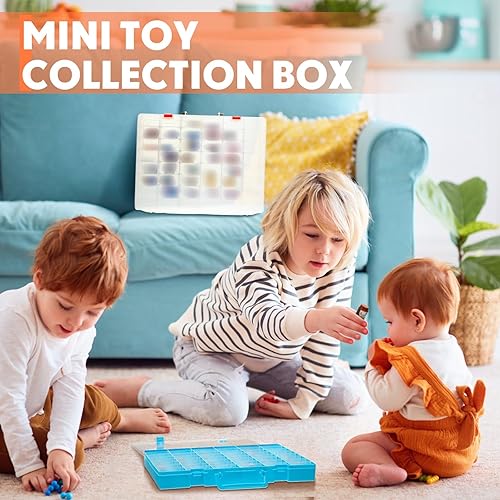 Miniatura 5 de Juexica Caja organizadora de almacenamiento de plástico con 48 rejillas grandes, 2 unidades, con divisores extraíbles, compartimento ajustable, para