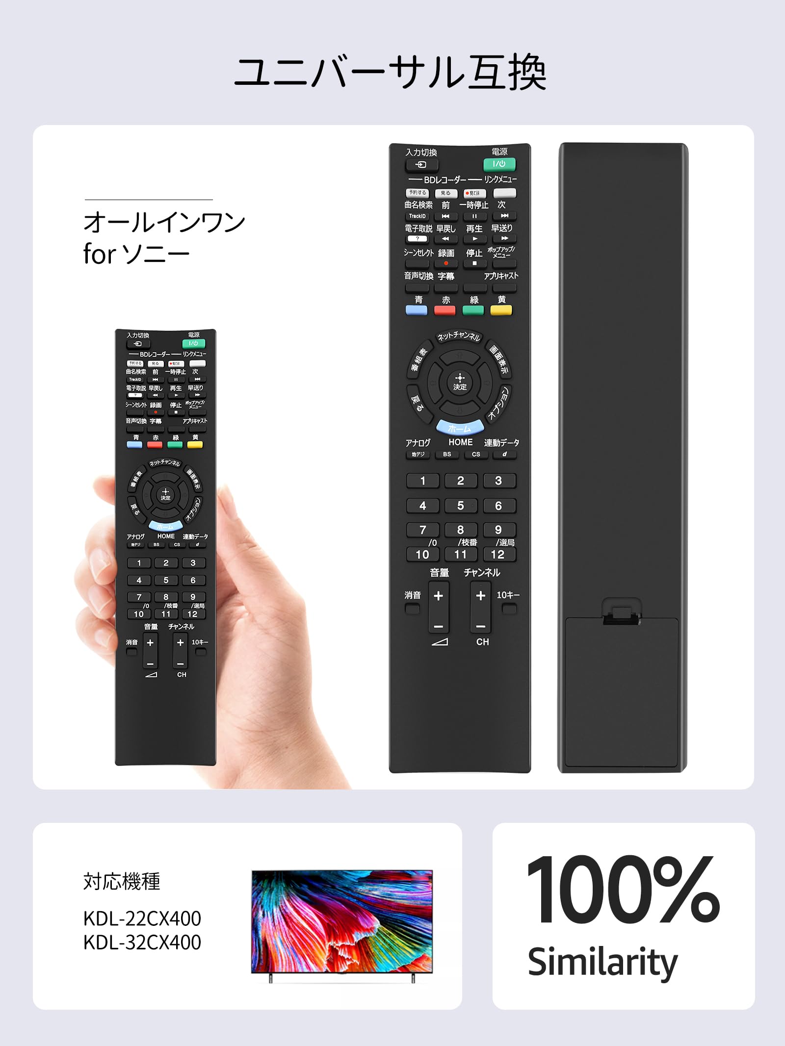 Amazon | テレビリモコン RM-JD024 for ソニー SONYテレビ専用 KDL