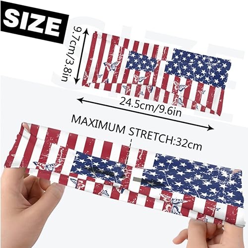 Miniatura 2 de GLUDEAR Paquete de 4 diademas unisex para hombres y mujeres, con impresión 3D, para entrenamiento deportivo, de vaca, antideslizante, para correr,