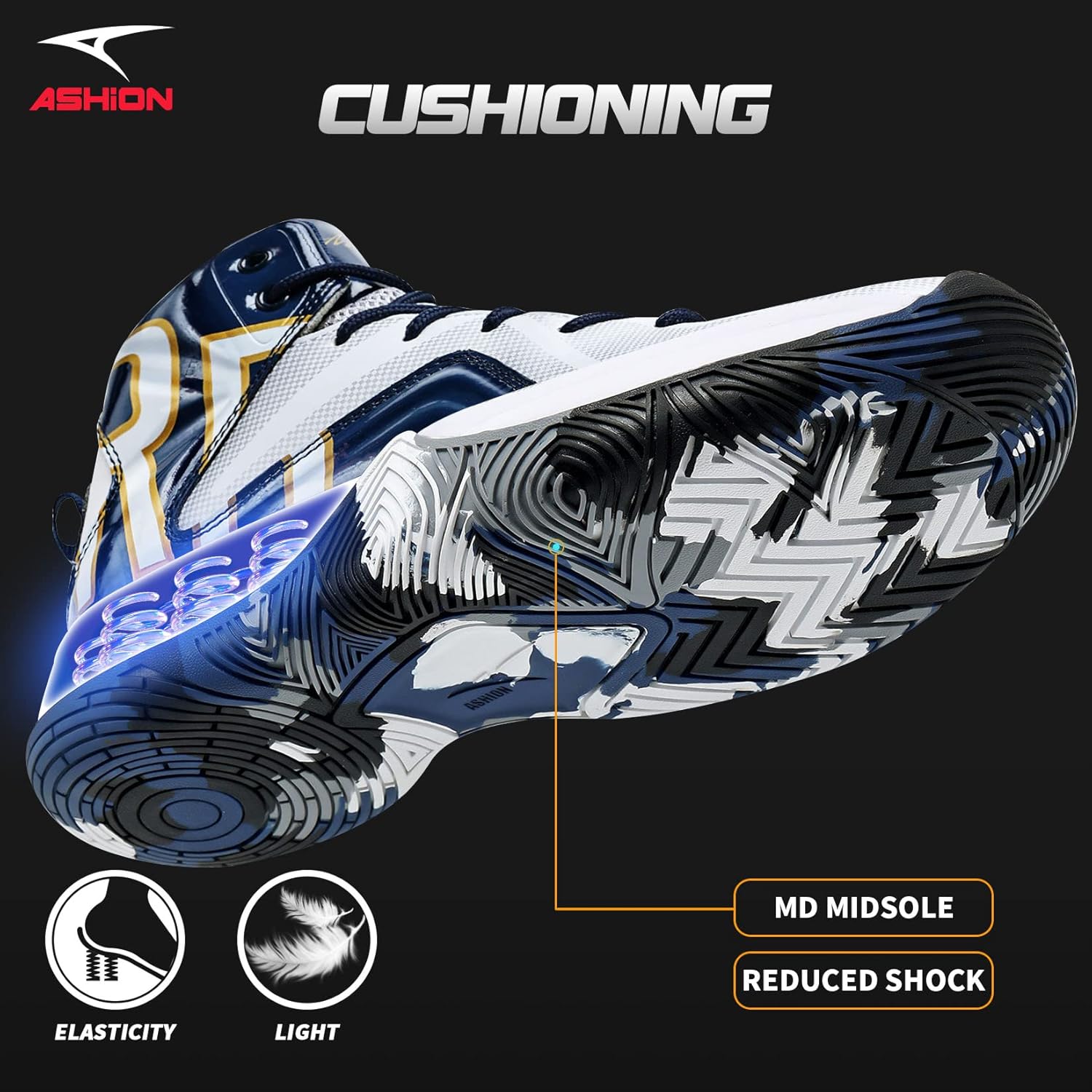 ASHION Men's Lightweight Basketball Shoes - Image 2