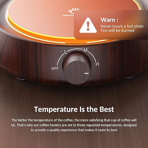 Miniatura 2 de SWEETFULL Calentador de tazas para café y té, calentador de tazas de café con taza y tapa, calentador de café como regalo de café para los amantes