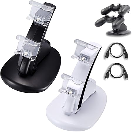 Amazon Com 2 Pack Ps4 Controller Charger Playstation 4 Ps4 Ps4 Pro Ps4 Slim Controller Charging Dock Stand Stations With Dual Micro Usb Fast Charging Led Indicator Black White Electronics Amazon Com 2 Pack Ps4 Controller Charger Playstation 4 Ps4 Ps4 Pro Ps4 Slim Controller Charging Dock Stand Stations With Dual Micro Usb Fast Charging Led Indicator Black White Electronics