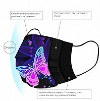 Vista 5 de Paquete de 50 mascarillas desechables para adultos con diseños de lindas mariposas, máscaras de papel impresas