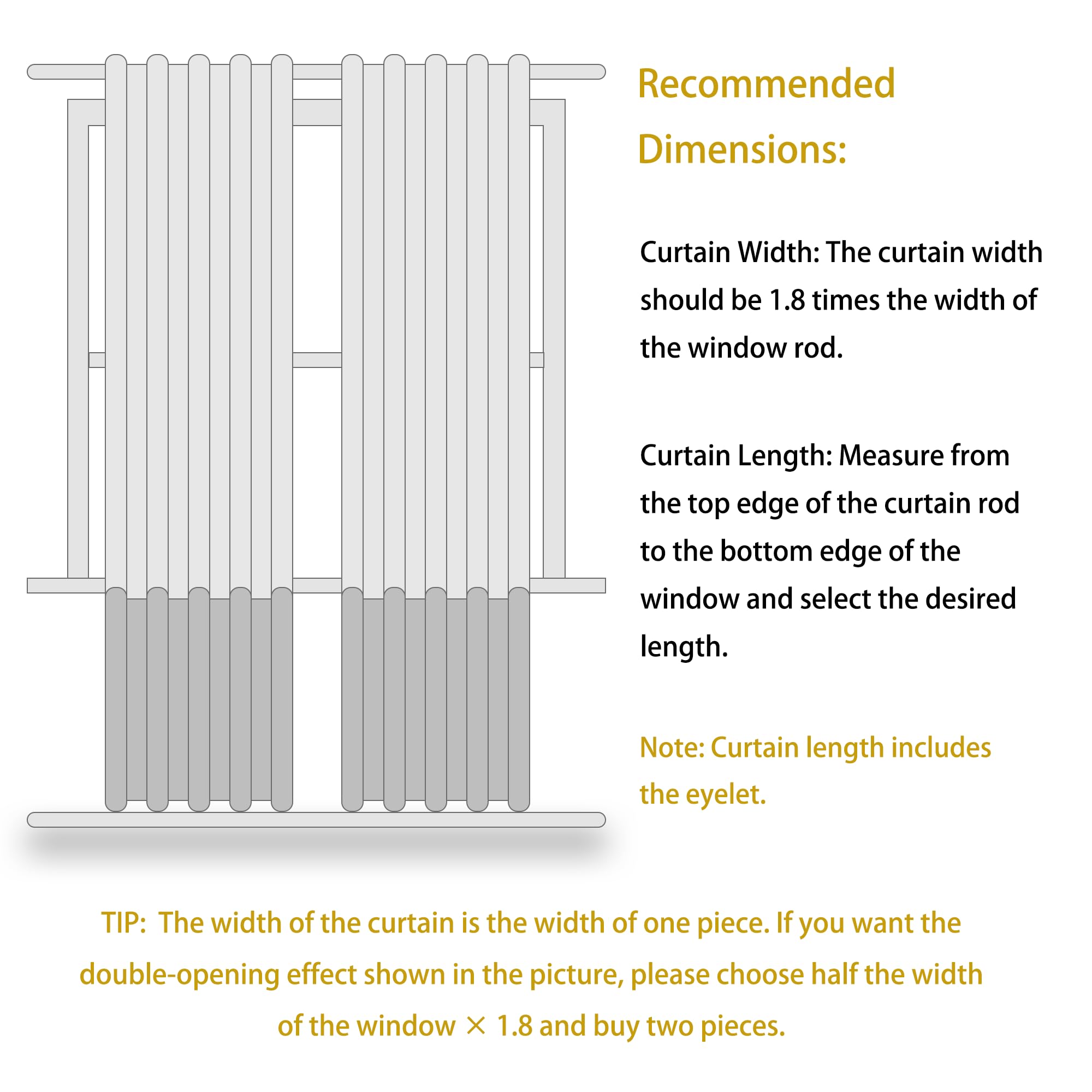Cortinas extra cálidas reductoras de ruido, 150 x 100 cm, suaves y ligeras, con ojales en la parte superior, lavables, ideales para hoteles y dormitorios, 1 juego de protección para el invierno