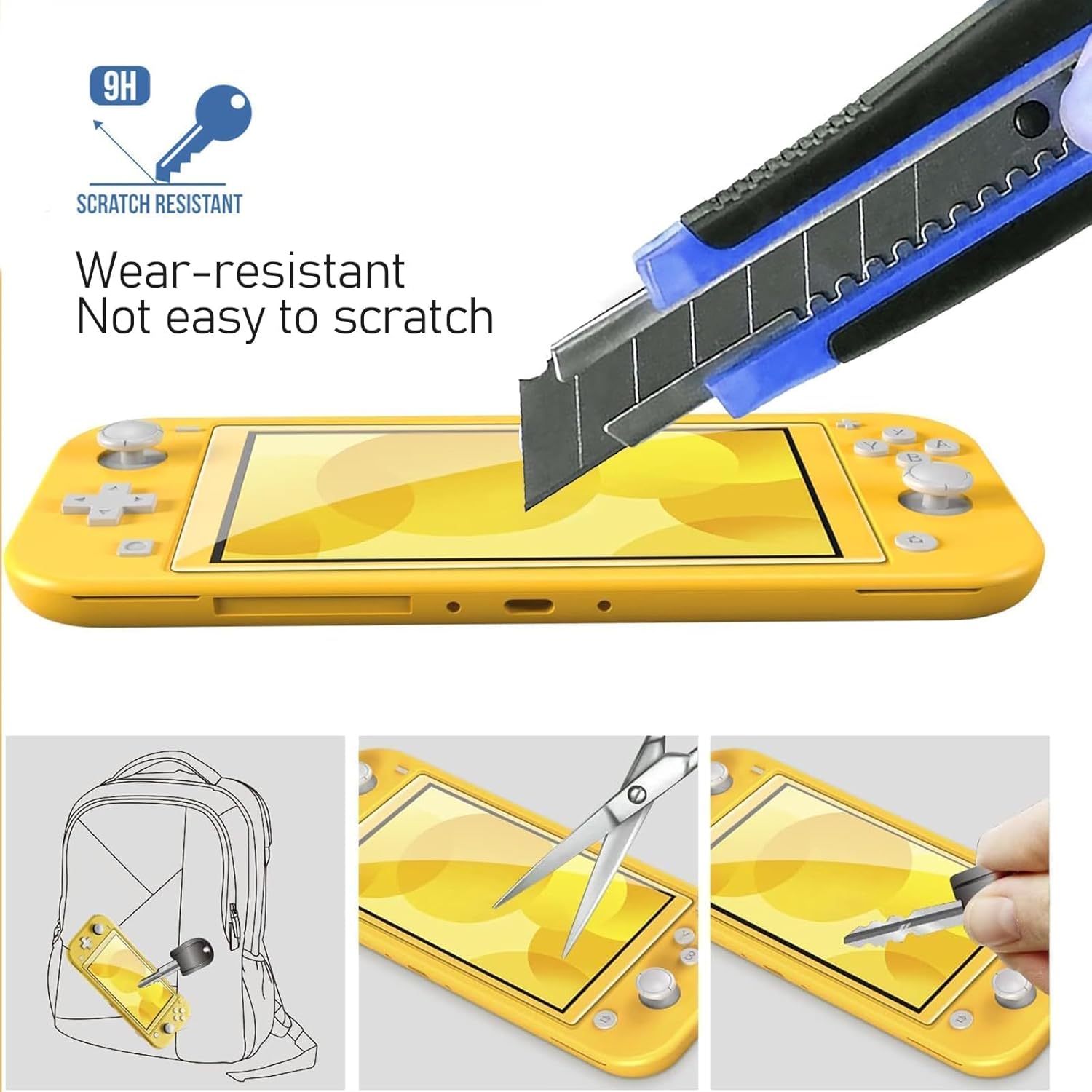 Linsaner 1-Piece Tempered Glass Screen Protector, Custom-Made for Nintendo Switch Lite HD,Anti-Scratch,Clear and Transparent,Fingerprint-Resistant, Bubble-Free Installation,Fit for Switch Lite - Image 4