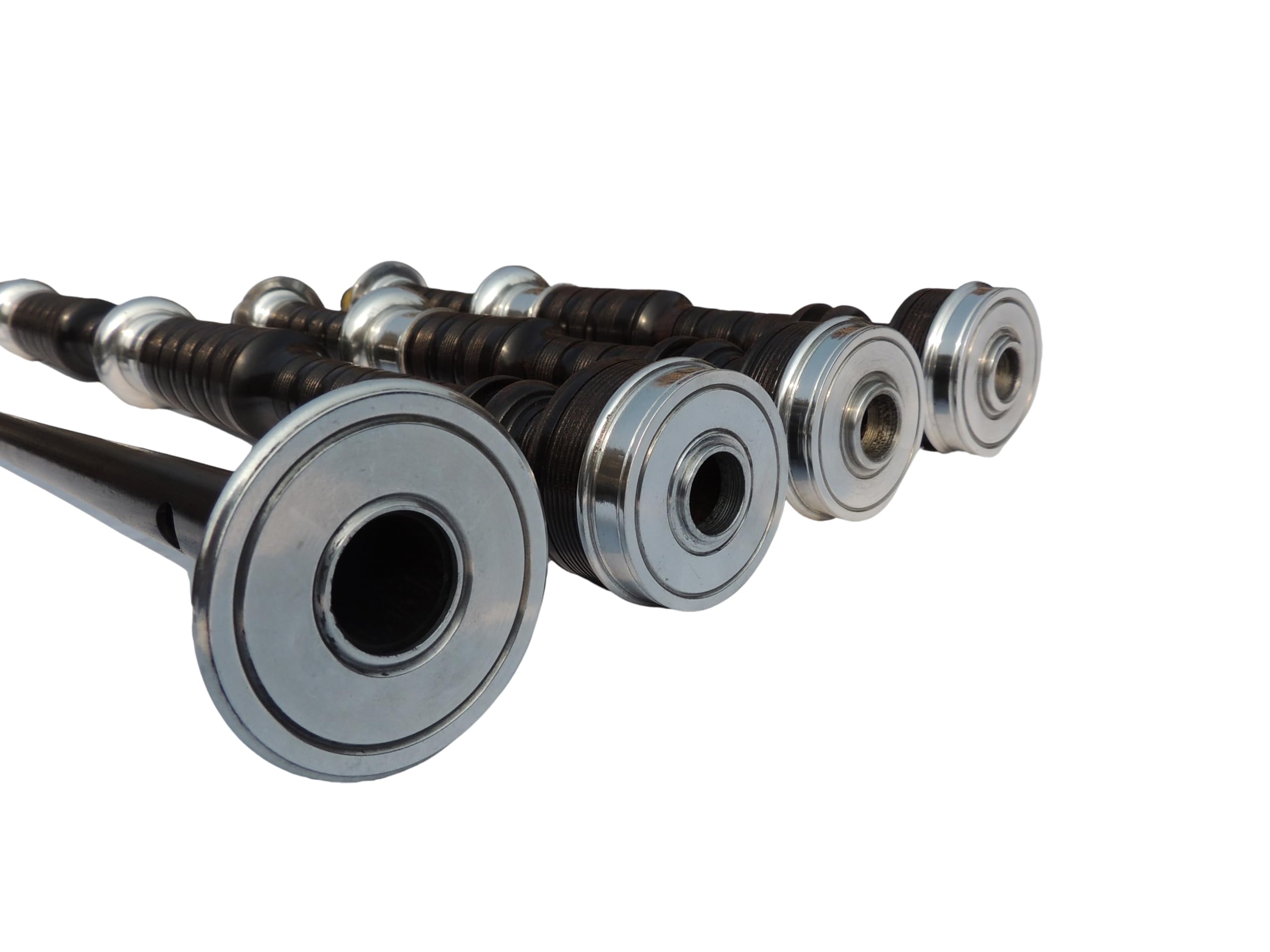 Cornamusa Great Highland in legno di cobolo sfumato nero con supporti in nichel argento e corda di copertura in velluto nero, per studenti, kit completo con guida per principianti, ance e