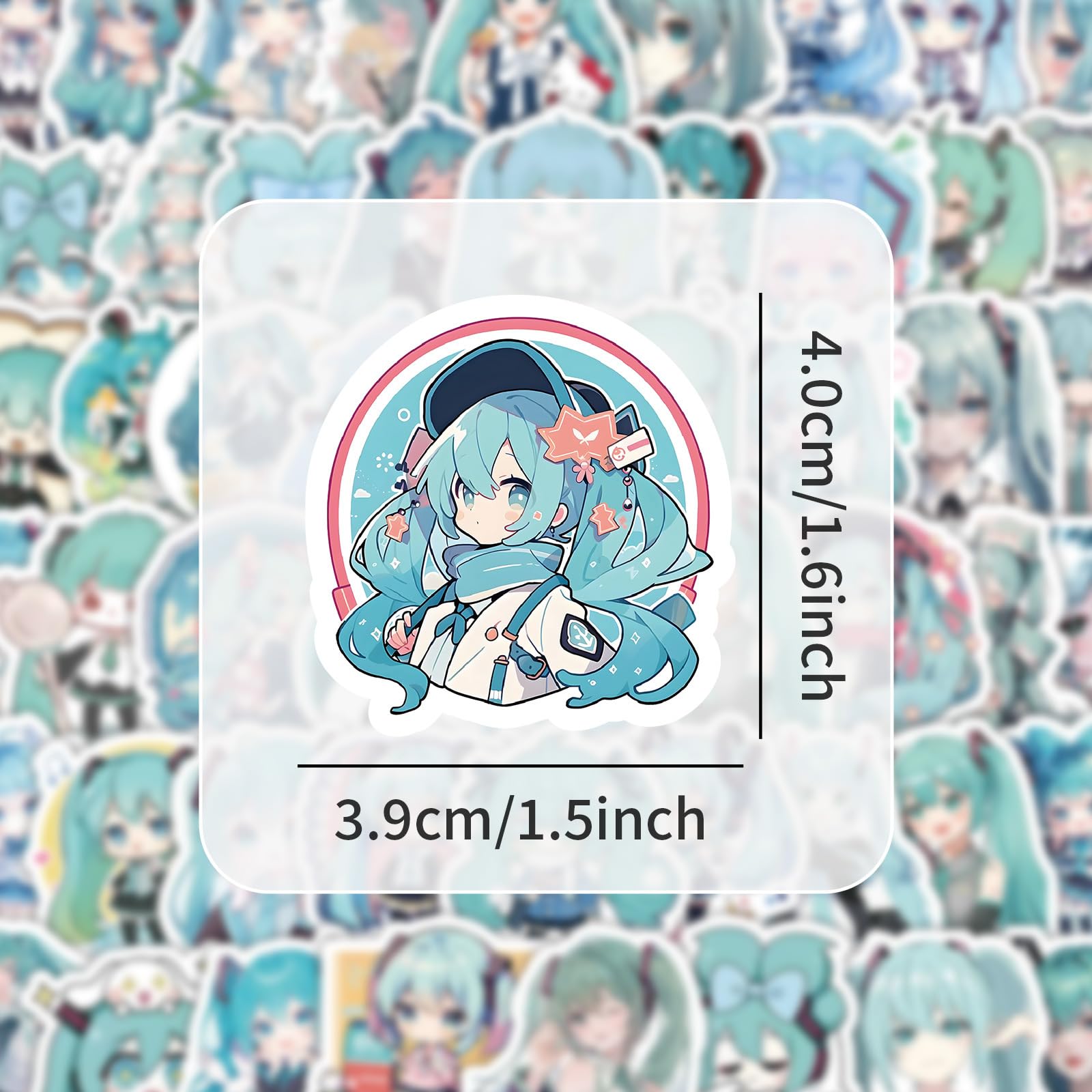 Hatsune Miku Stickers, 100Pcs Japanese Anime Stickers - Image 3