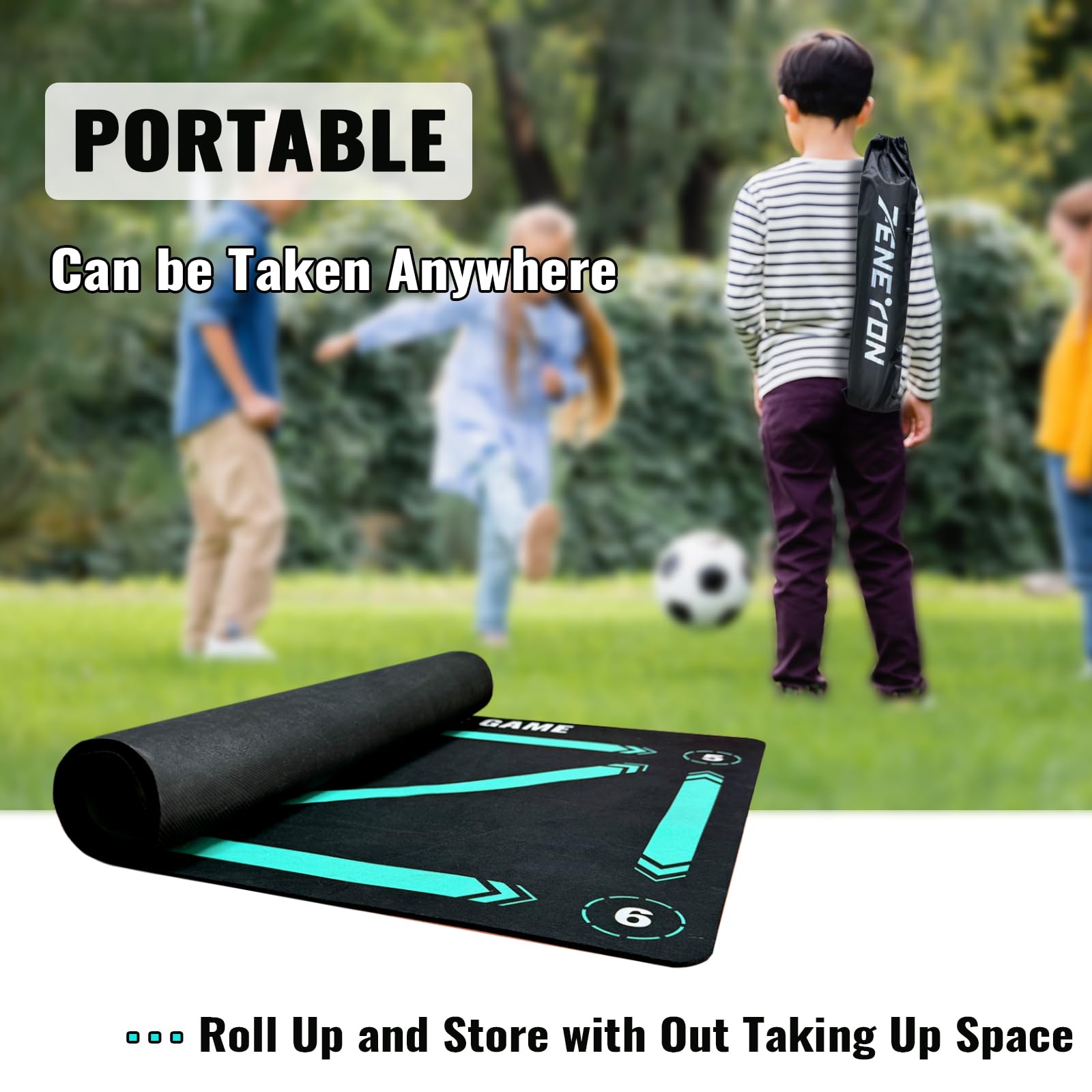 Football Footstep Training Mat for All Levels: Agility Training Mat, Non-Slip Silent Equipment for All Ages to Improve Speed, Strength and Coordination