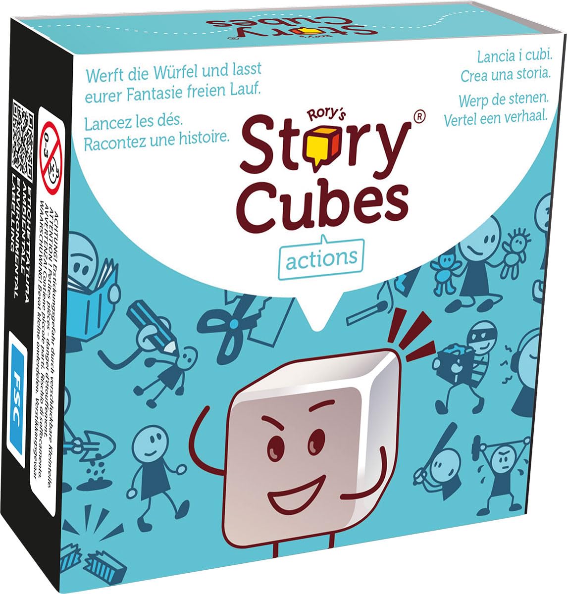 Zygomatic, Rory's Story Cubes Actions, Dice Game, 1+ Player, 6+ Years, 20 Minutes, German, Multilingual