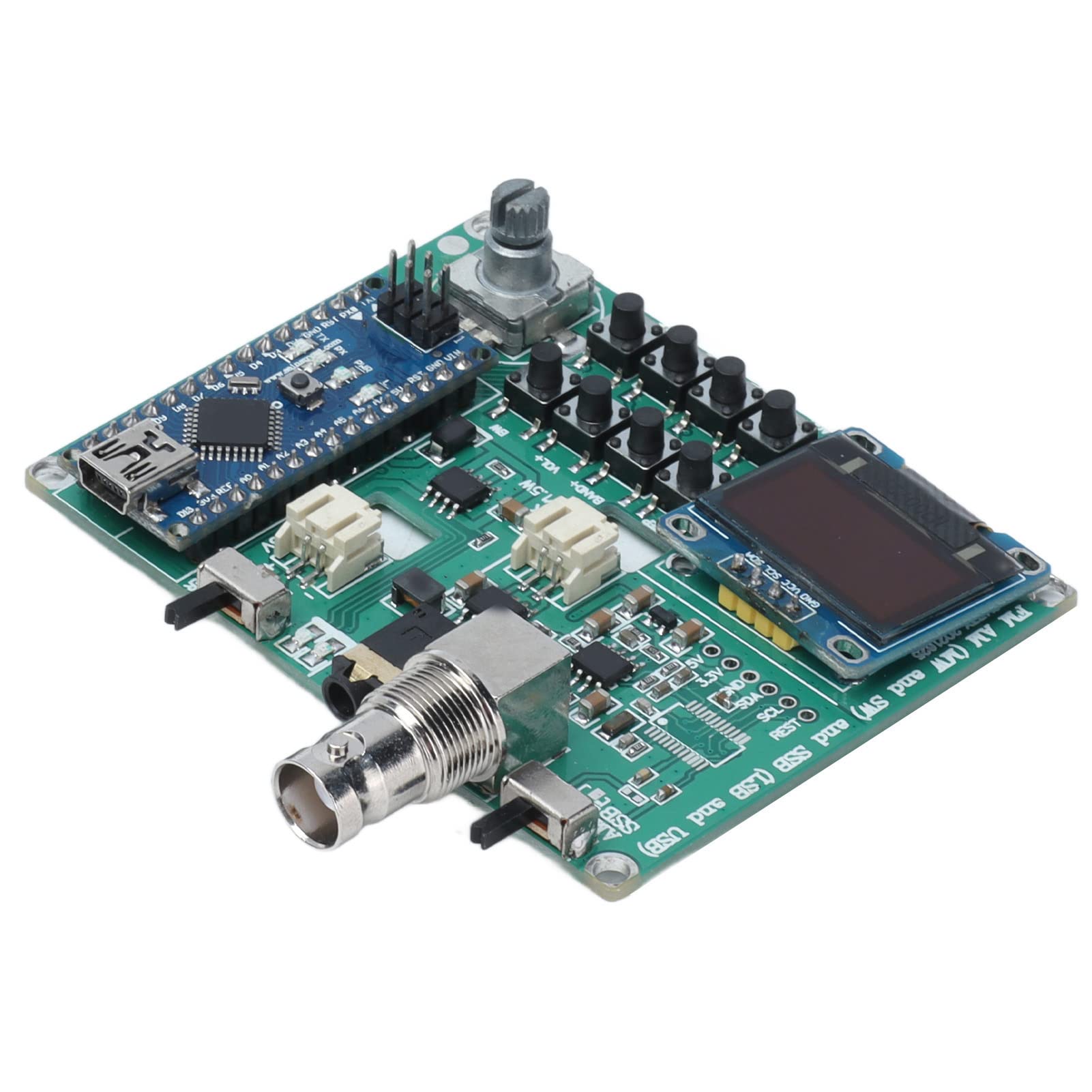 SI4732 Modulo ricevitore audio radio Scheda FM AM SW SSB fai da te con interfaccia antenna BNC di ricarica USB per appassionati di radioamatori e hobbisti di elettronica
