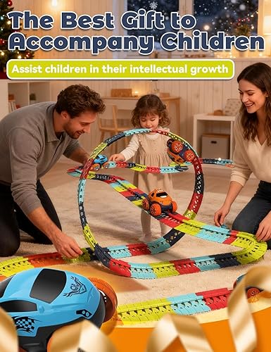 Miniatura 7 de Pista de carreras antigravedad 2026 con coche, pista de carreras antigravedad SmartoonKids antigravedad, pista de carreras eléctrica de 360, juego