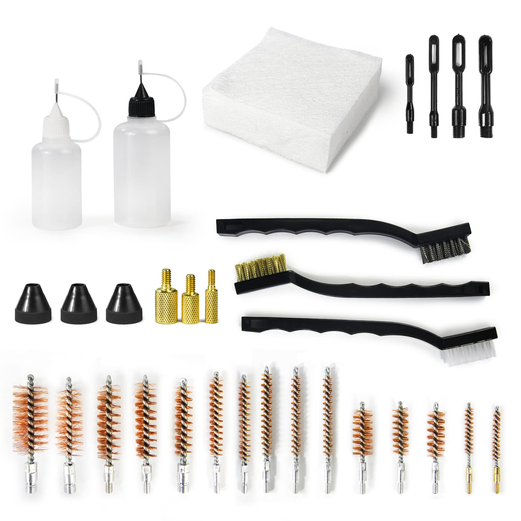 GUGULUZA Kit de Limpieza Universal de Escopeta, Pistola, Rifle con Estuche Portátil