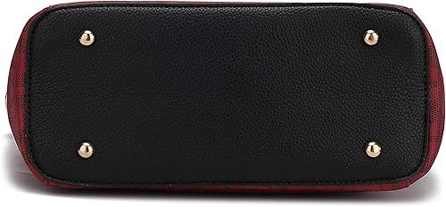 Miniatura 8 de MKF Collection Bolso de hombro para mujer bolso cruzado de cuero sintético con asa superior Karine Negro, Karine Brown, Karine Borgoña, Karine