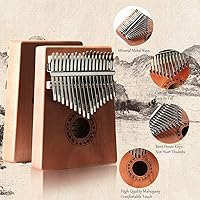 Vista 14 de Kalimba - Piano de pulgar de 17 teclas, piano portátil de dedo Mbira, regalos para niños y adultos, instrumento musical, pianos de pulgar, 17