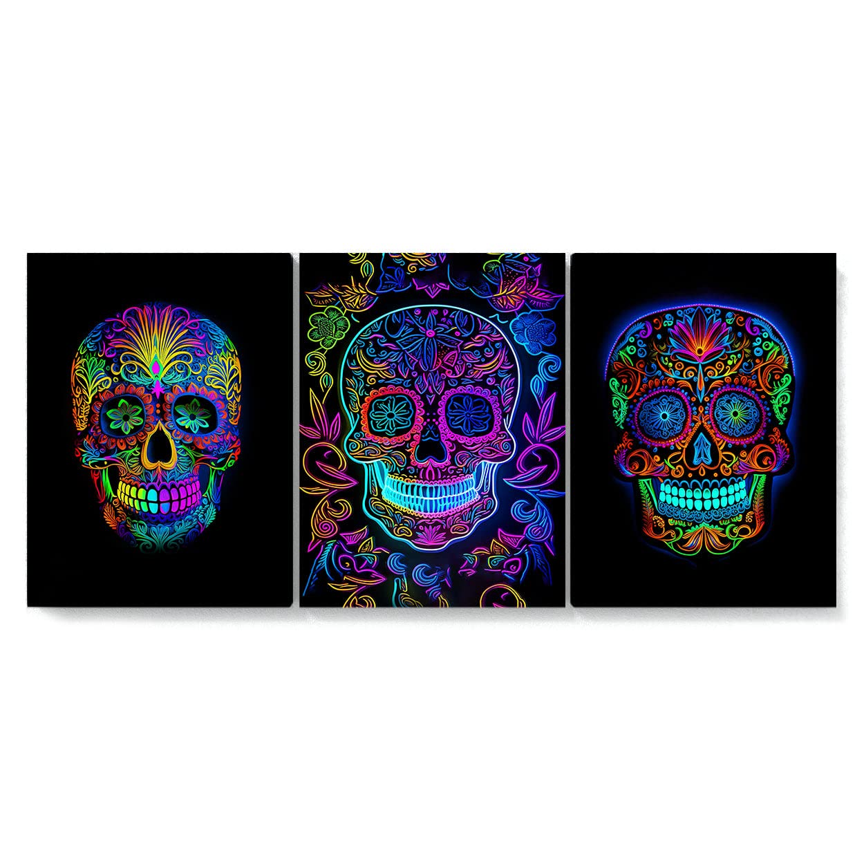 Maschera Riutilizzabile Fatta A Mano Con Teschi Di Zucchero