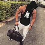Hommes sans manches Hoodie Y-Back Gym Tank Tops Muscle Workout Chemise Bodybuilding T-shirts sans manches