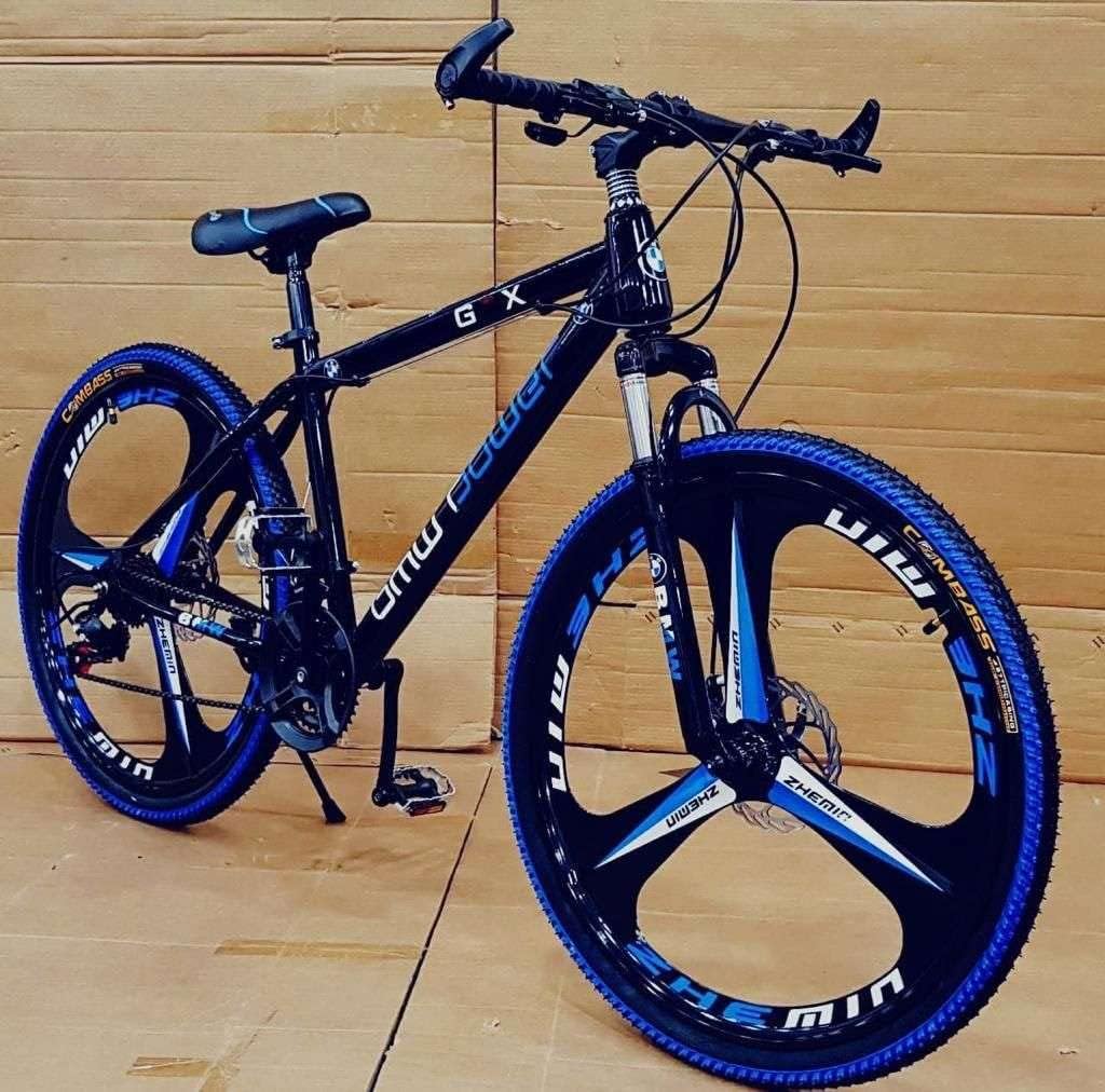 ZA ENTERPRISES Men Jaguar Mountain Bicycle|Gear Cycle with 21 Speed Gear & Double Disc Brake, Fat Tyre|Black, 26 inch, Dual