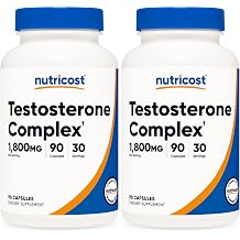 Nutricost Testosterone Support Complex 90 Capsules -1800mg Per Serving Pack of 2