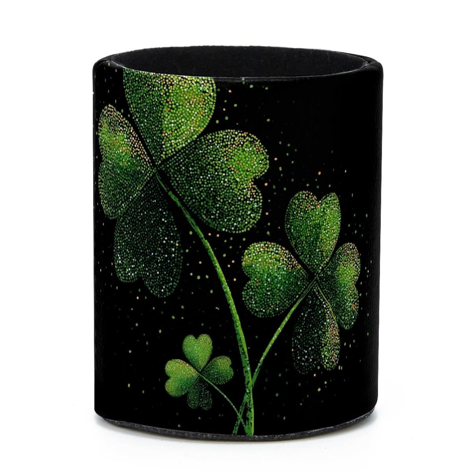 VAPOKF Round Pencil Holders for Desk, Shamrock Pen Holders Pen Pot Makeup Brushes Storage Desktop Stationery Supplies Organiser for Home Office