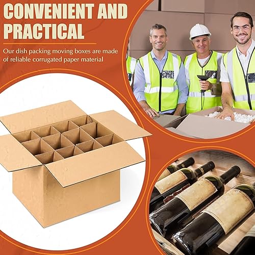 Miniatura 7 de 2 juegos de separadores de vidrio para cocina, caja de mudanza, cajas de mudanza, cajas de mudanza, divisores de celdas de vidrio con 24 bolsas de