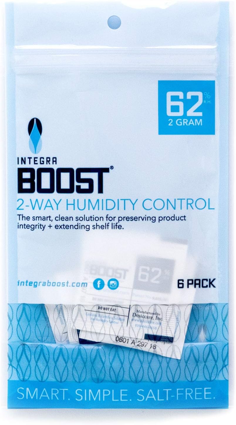 Integra Boost 62-Percent RH 2-Way Humidity Control - 6 Pack (2 Gram)