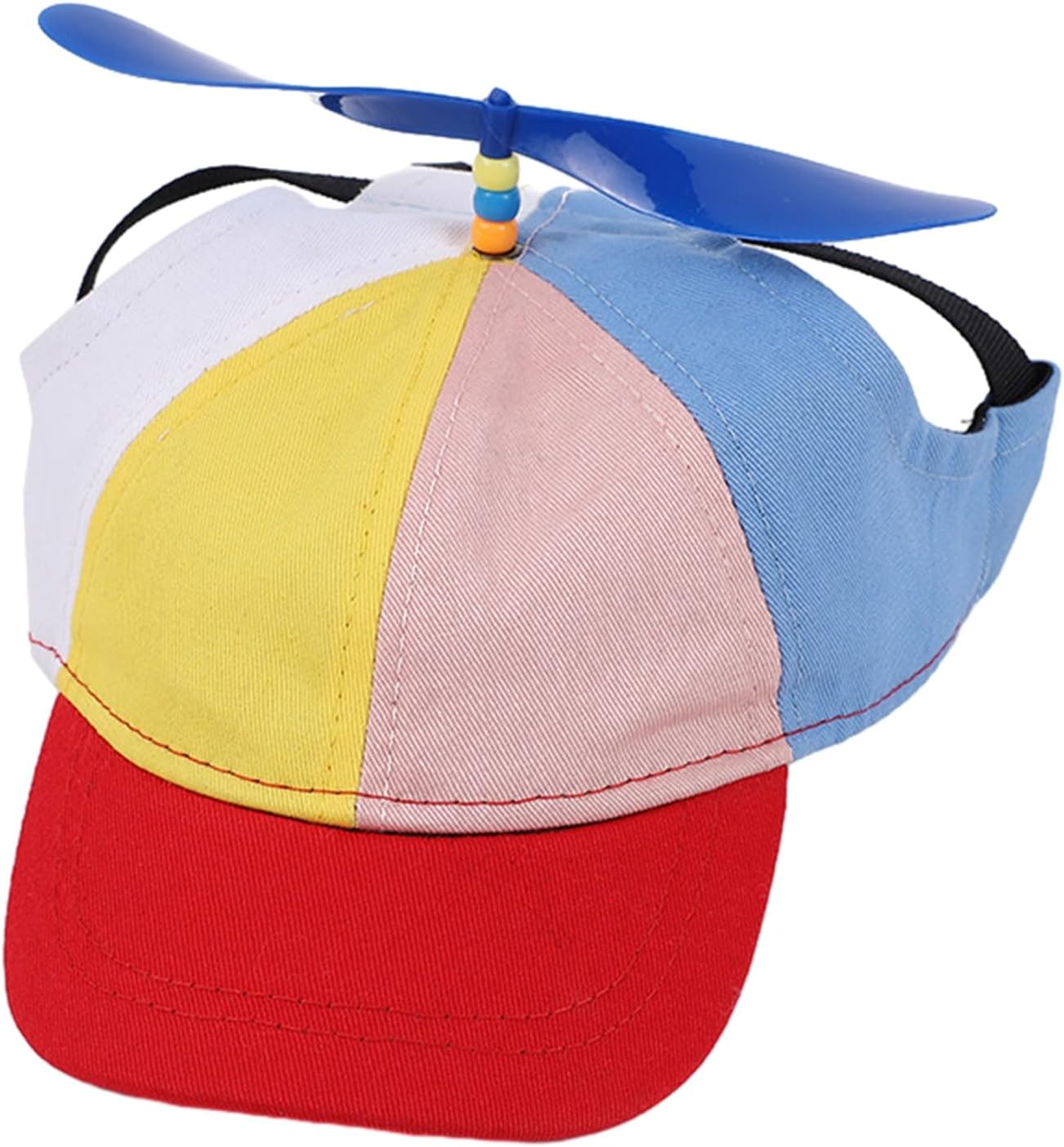 Dog Hat, Dog Propeller Hat with Ear Holes, Adorable Rainbow Sunproof Breathable Dog