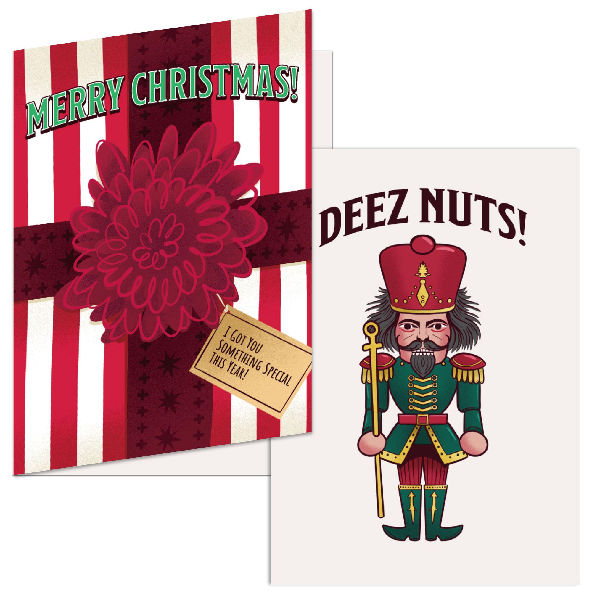 Crazy Dog T-Shirts Funny Merry Christmas Deez Nuts Nutcracker Special Package Adult Humor Card Christmas Cool Sarcastic Deez Nuts 6 Pack