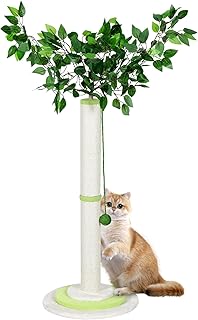 Cat Scratching Post, Kitten Scratcher Sisal Scratch Posts Trees, Kitten Claw Scratch with Dangling Toy Balls for Indoor Kittens and Cats