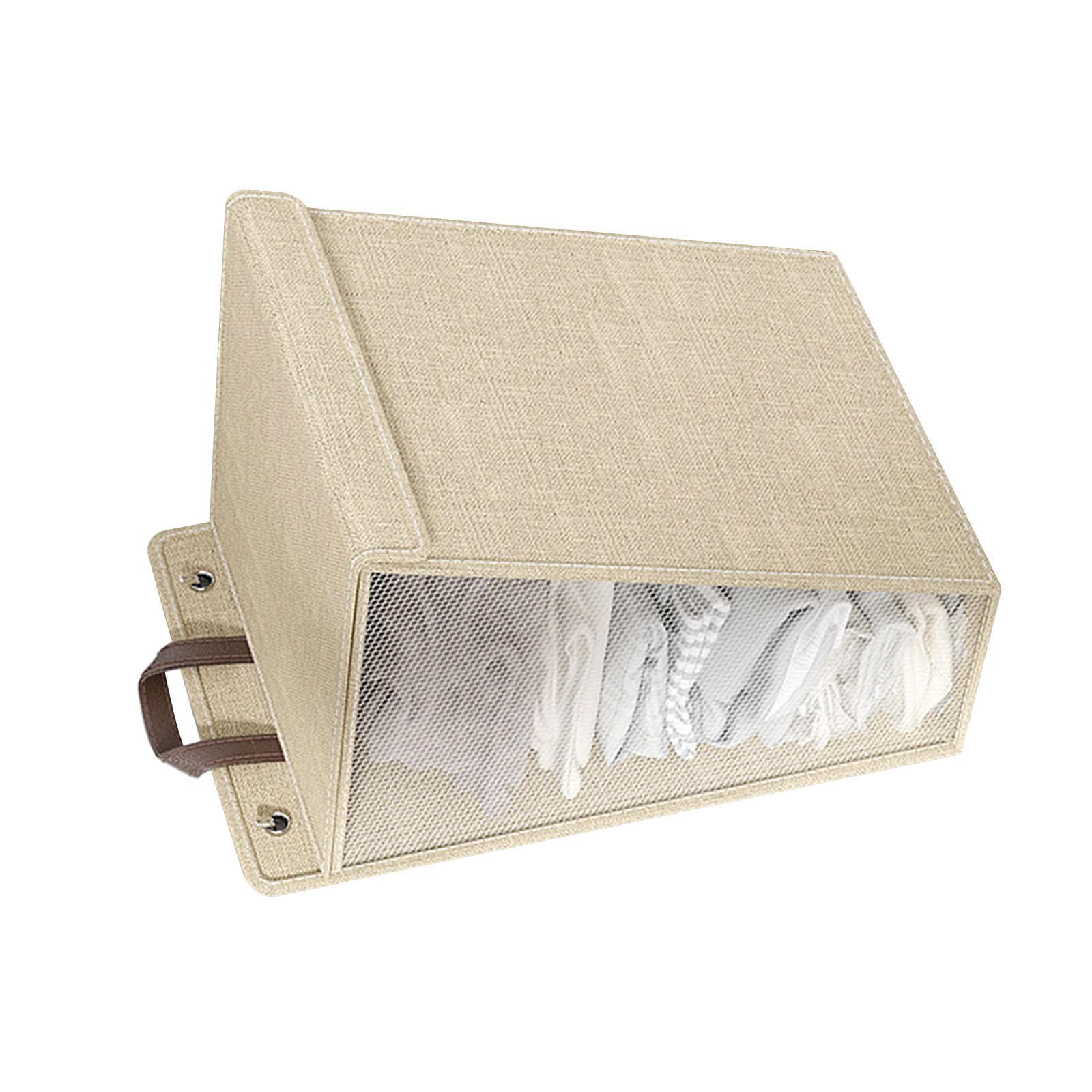 CRFFZ Linen Clothes Organiser Foldable Wall Mounted Clothing Storage Solution Hanging Laundry Hamper for Dorm Room Bedroom Wall Storage