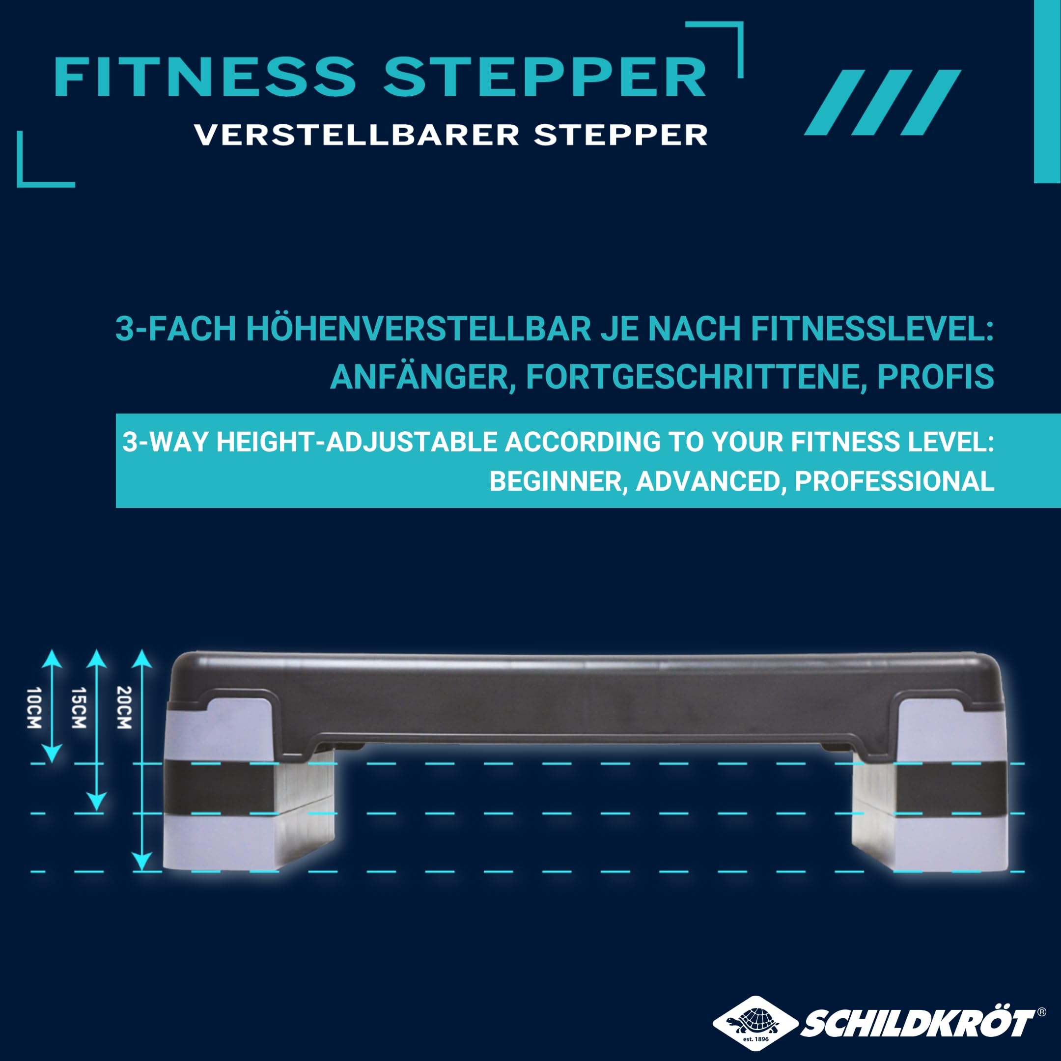 Schildkröt Fitness Stepper, 3fach höhenverstellbar