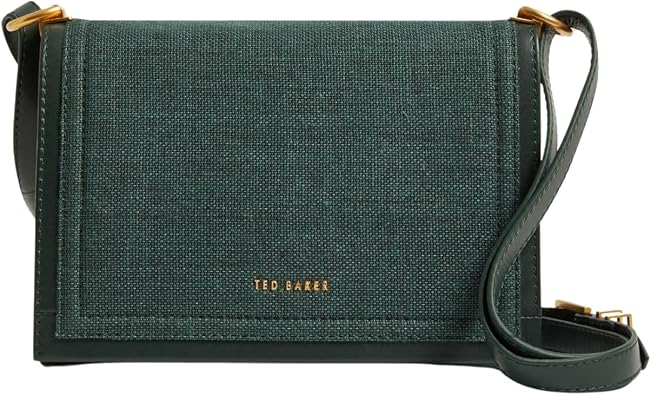 Ted Baker london versaa-belt detail linen crossbody bag, mid green