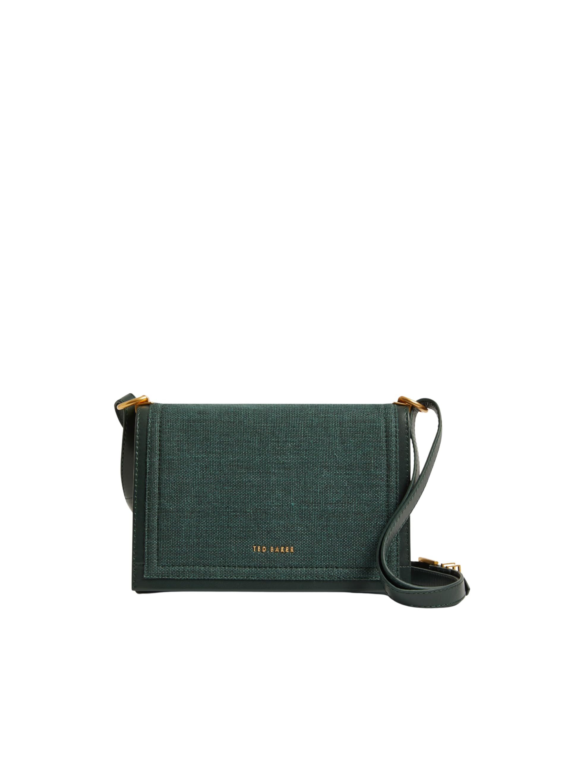 Ted Baker london versaa-belt detail linen crossbody bag, mid green