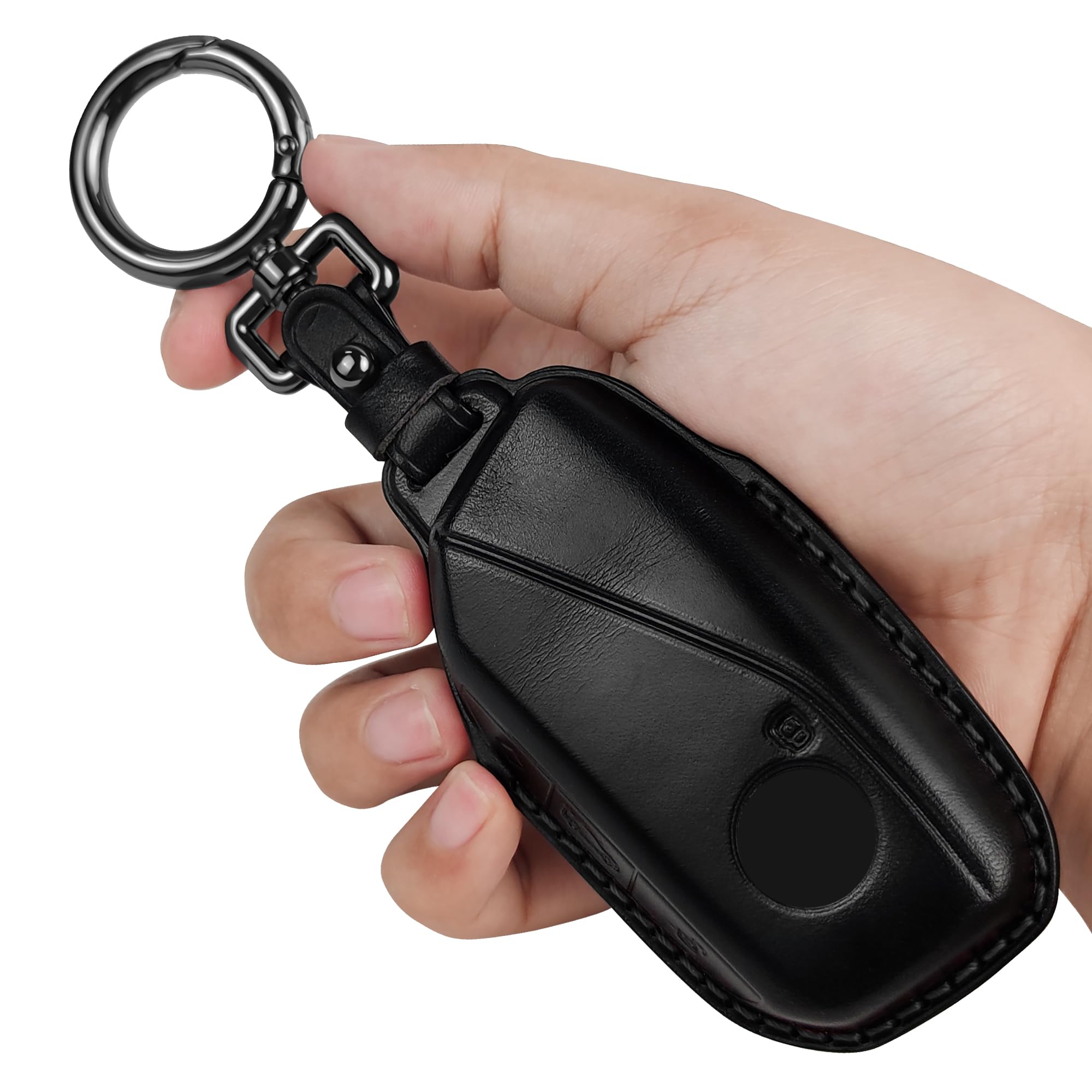 Amazon.com: Tukellen for BMW Key Fob Cover Leather with Keychain ...