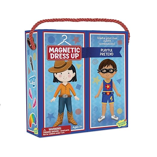 Peaceable Kingdom Magnetic Dress Up: Playful Pretend Playset, Magnetic Dress-Up Dolls with Wardrobe Case, 50+ Piece Screen-Free Toy for Kids Ages 3+