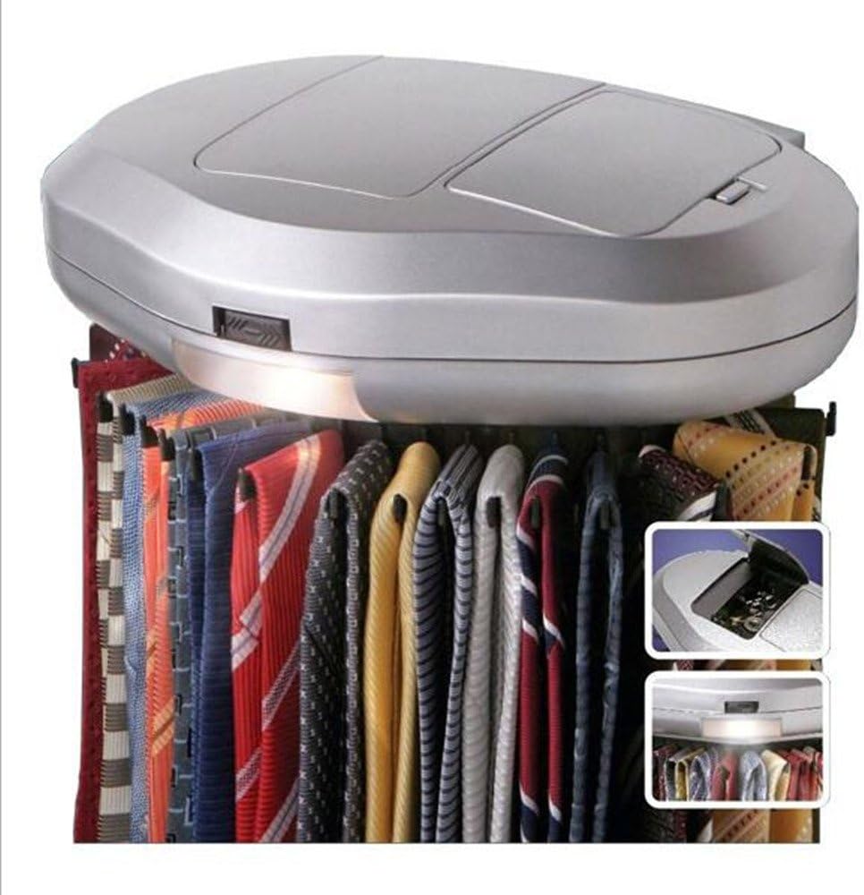 Electric Automatic Revolving Tie Rack and Belt Rack Holds up to 30 Ties