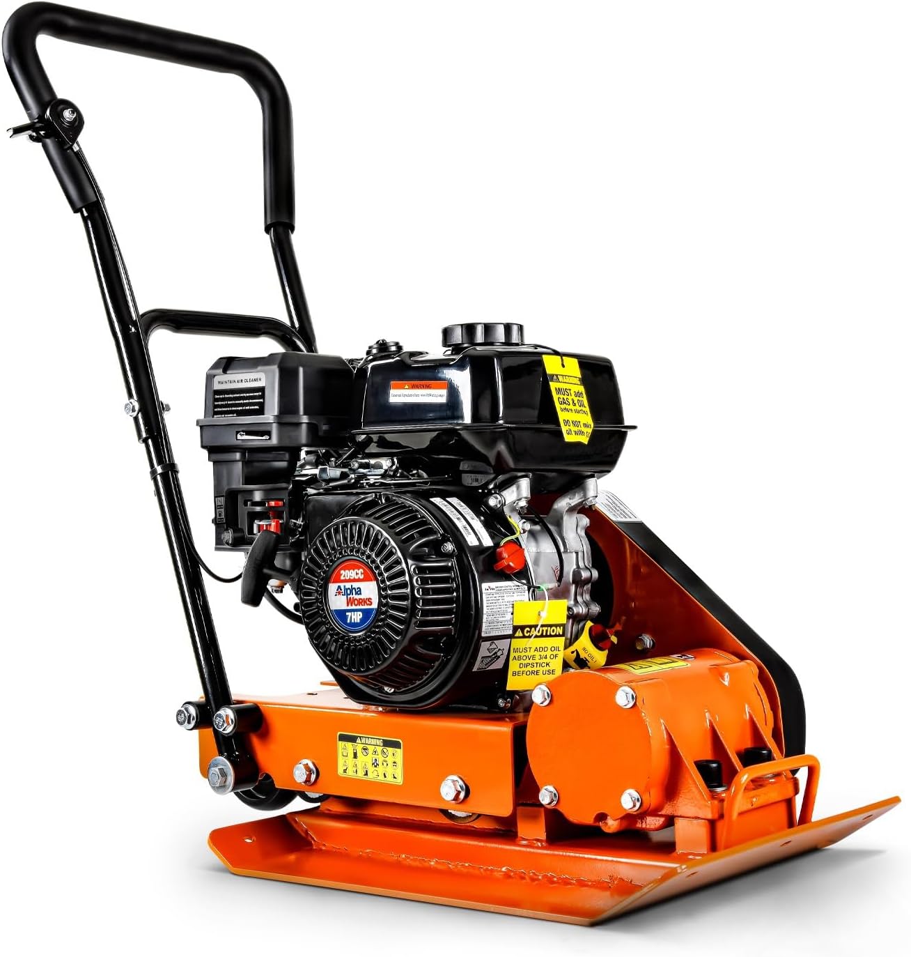 SuperHandy 7HP Plate Compactor, 4200 lb Force, 20 x 15 in Steel Plate
