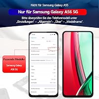 Ecran LCD RongZy cu ramă și panou tactil pentru Samsung Galaxy A56 5G A566V A566B A566E A566U A566W, negru, cu kit de reparații inclus 3