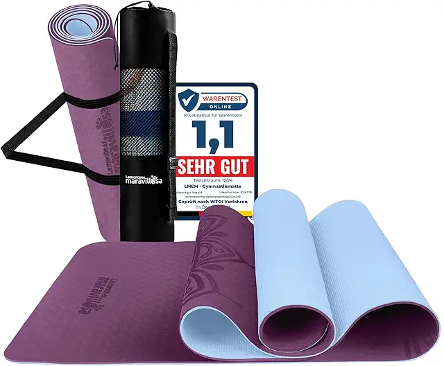 Lululemon Yoga Mat: Rutschfeste Gymnastikmatte mit Tragegurt & E-Book, 183x61 cm