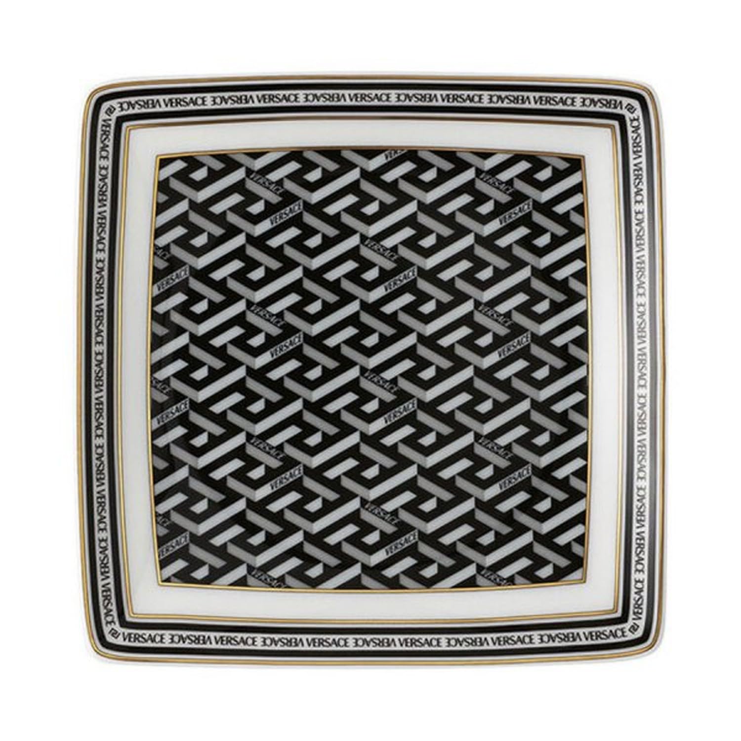 Versace La Greca Signature Black Schälchen Quad.12 FL