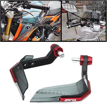 for Yamaha Aerox155 Aerox 155 Motorcycle Accessories Hand Guard Handguard Shield Windproof Protective Gear (Color : NO Logo Black)