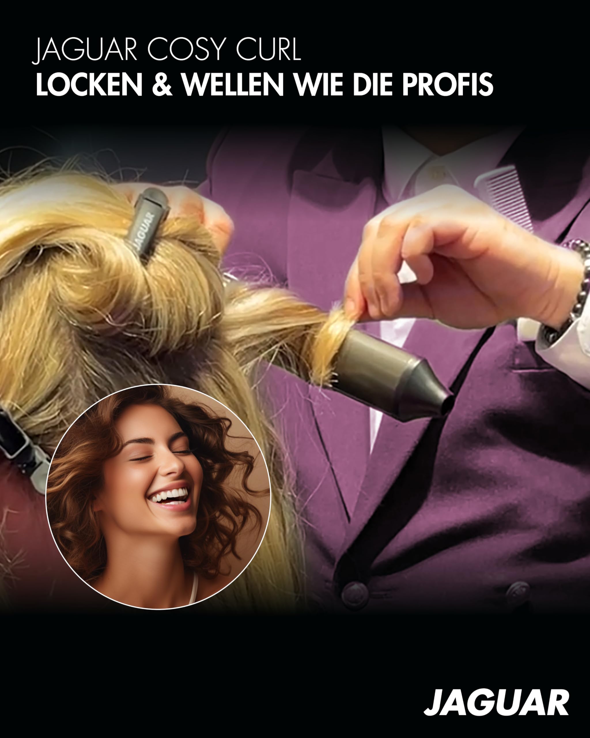 JAGUAR Lockenstab COSY CURL | Ovaler Curler | Keramik-Turmalin-Beschichtung