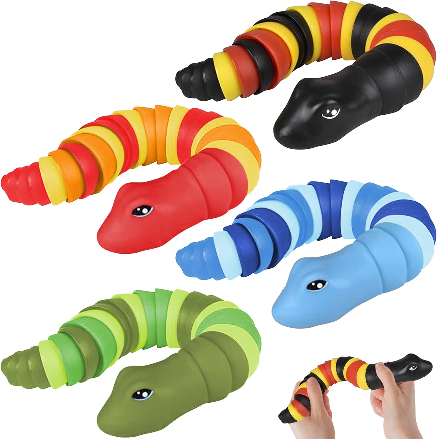 Amazon.com: ArtCreativity Sensory Fidget Snakes for Kids, Set of 4 ...