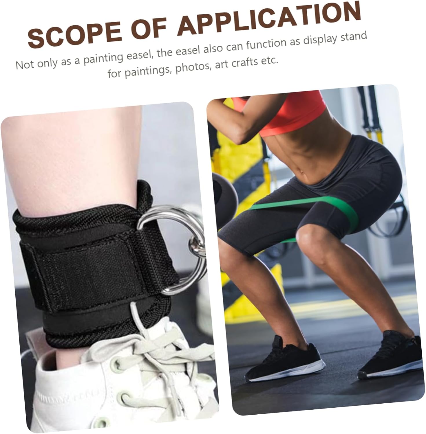 POPETPOP 10pcs Ankle Bands for Working Out Cable Machine Ankle Straps Resistance Band Accessories Comfortable Women Leg Training