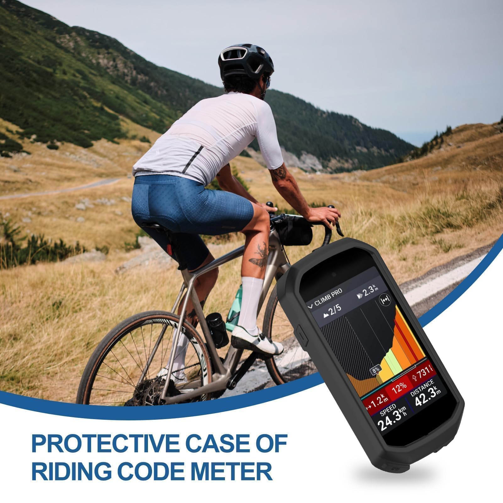 Custodia Protettiva In Silicone Per Garmin Edge 200/500 GPS - Guscio Per Computer Bici