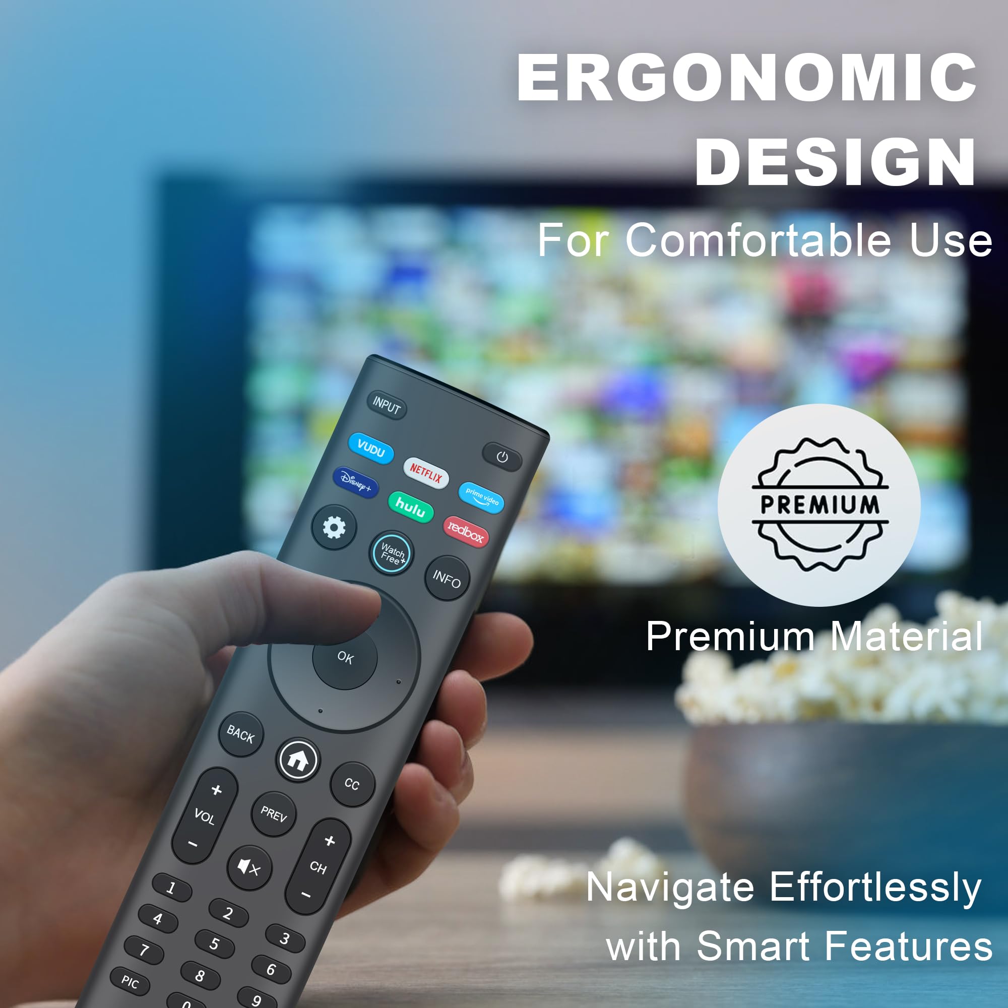 Telecomando di ricambio per Smart TV VIZIO All LED LCD HD 4K UHD HDR Smartcast 3D Smart TV XRT140 telecomando universale XRT136 sostituisce per Vizio-Smart-TV-Remote per Vizio TV