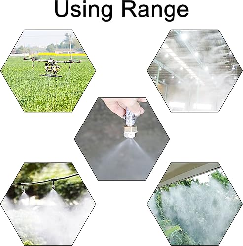 Miniatura 5 de Aopin G 316 Boquillas de nebulización de latón de 0.020 in  0.02 pulgadas, boquilla atomizadora atomizadora adecuada para refrigeración al aire