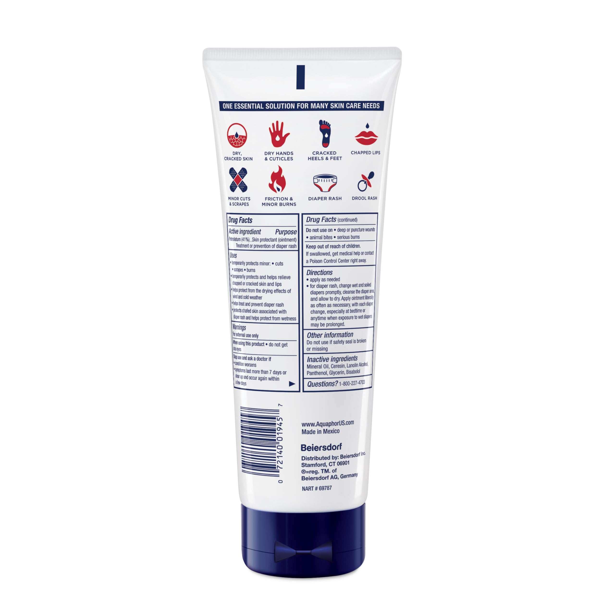 Aquaphor Aquaphor Healing Ointment for Dry/Cracked/Irritated Skin Protectant, 7 uncji
